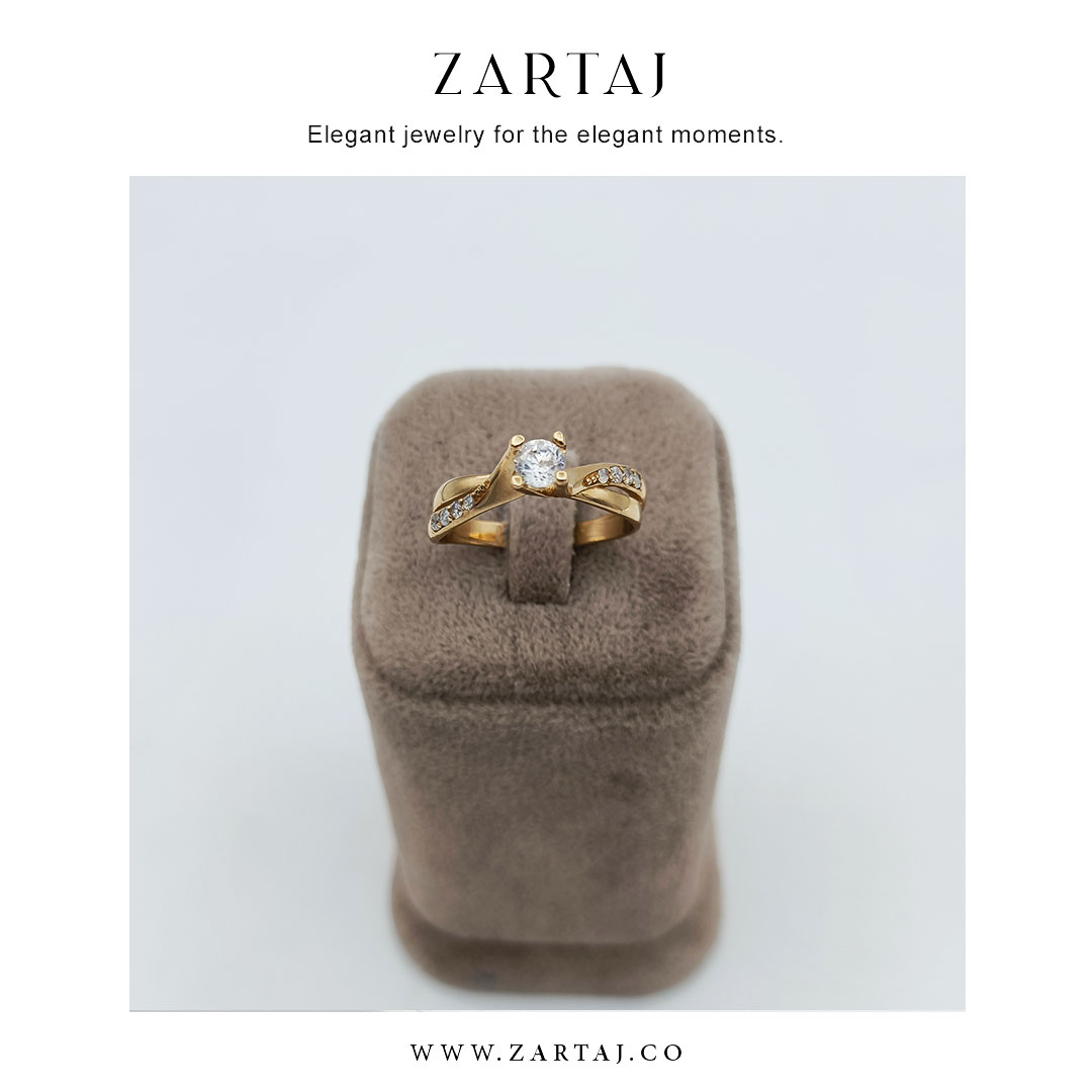 انگشتر طلا سولیتر زرتاج کد atsz۰2